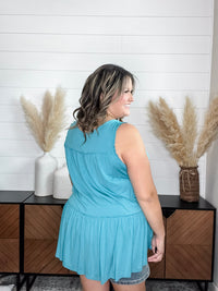 "Maine" Oversized Ruffle Tank