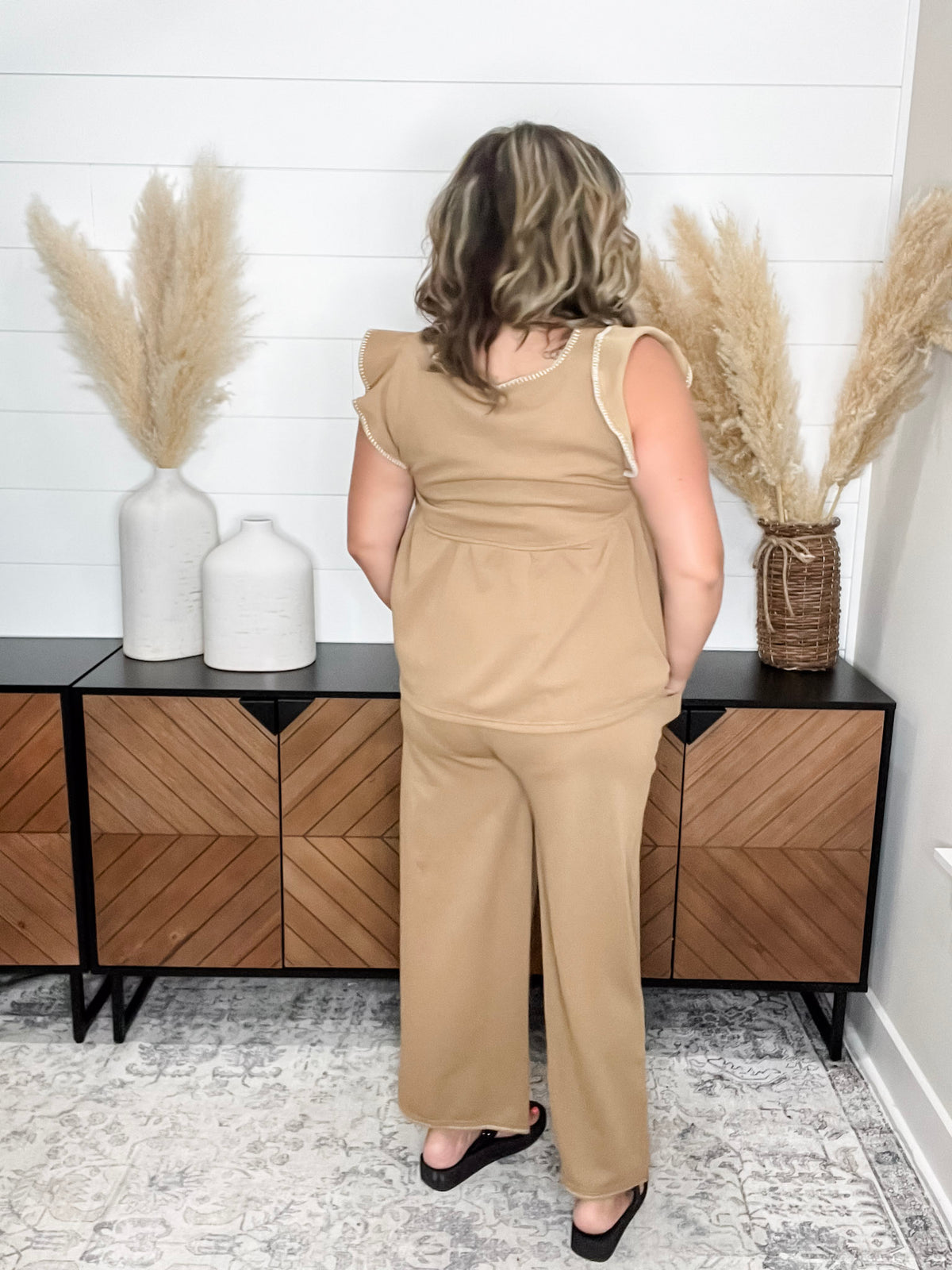 "Bridges" Elastic Waist Pants