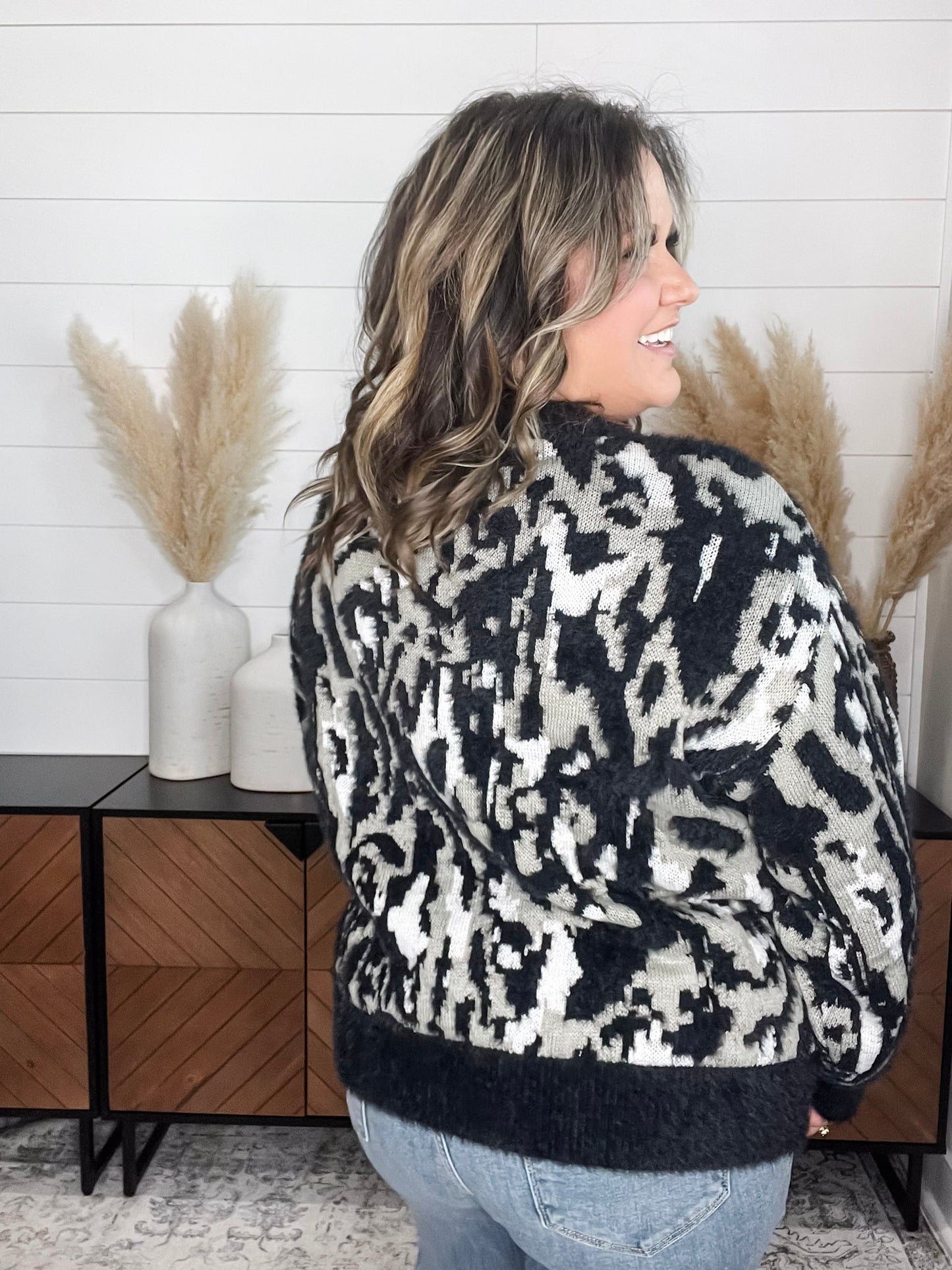 "Alfie" Camo Long Sleeve Sweater