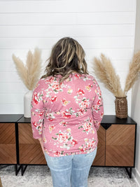 Dear Scarlett "Indiana" 3/4 Sleeve Floral V Neck