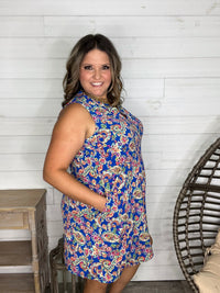 Dear Scarlett "Snapper' Sleeveless Split Neck Dress with Pockets
