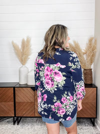 Dear Scarlett "December"  Lizzy 3/4 Sleeve Split Neck