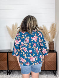 Dear Scarlett "April" 3/4 Sleeve V Neck