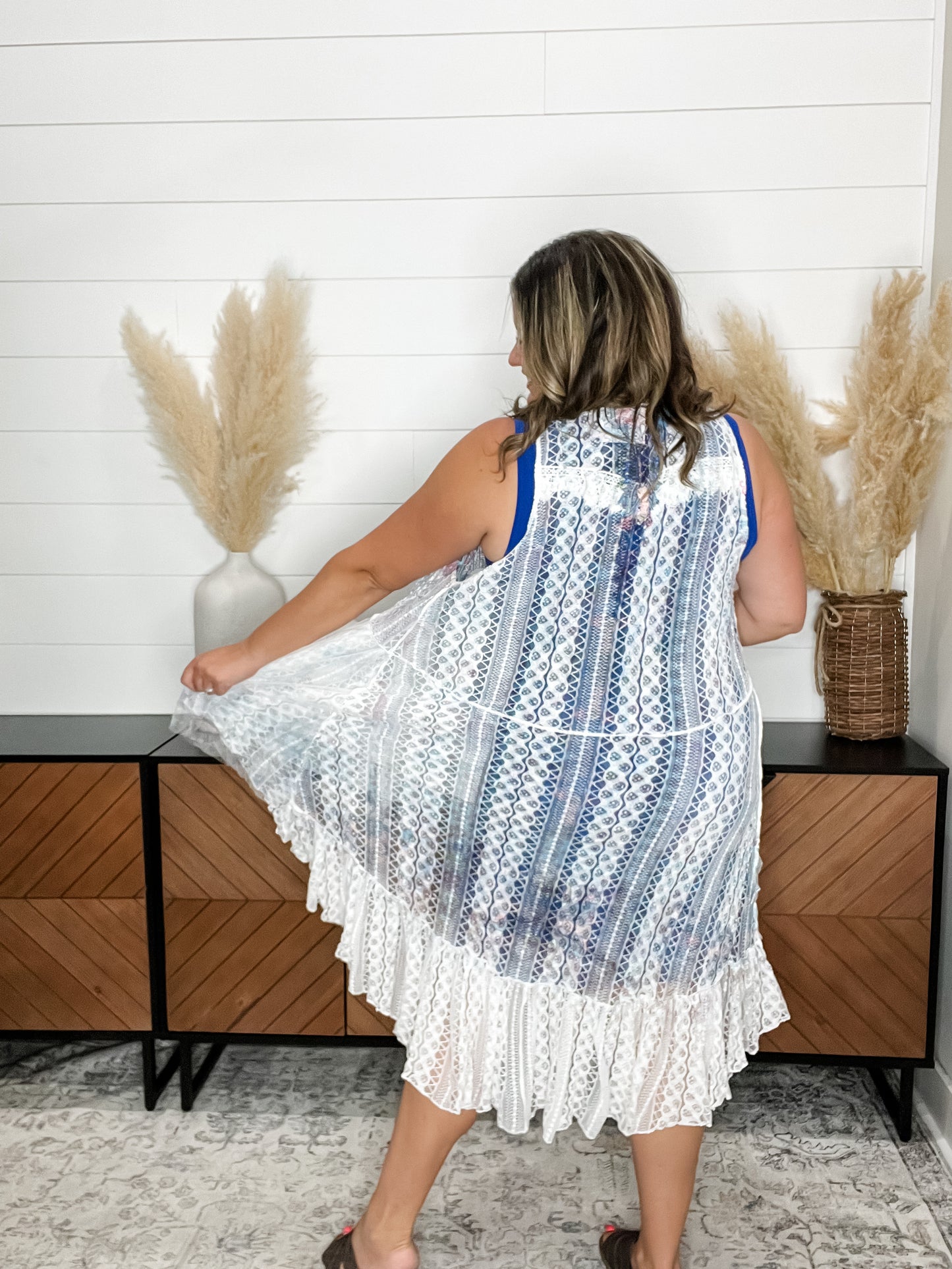 "Destin" Hi-Low Lace Vest