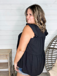 "With Regards" Cap Ruffle Sleeve Babydoll