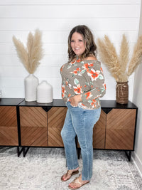 Judy Blue "Boho Sass" Front Slit Straight Leg Jeans