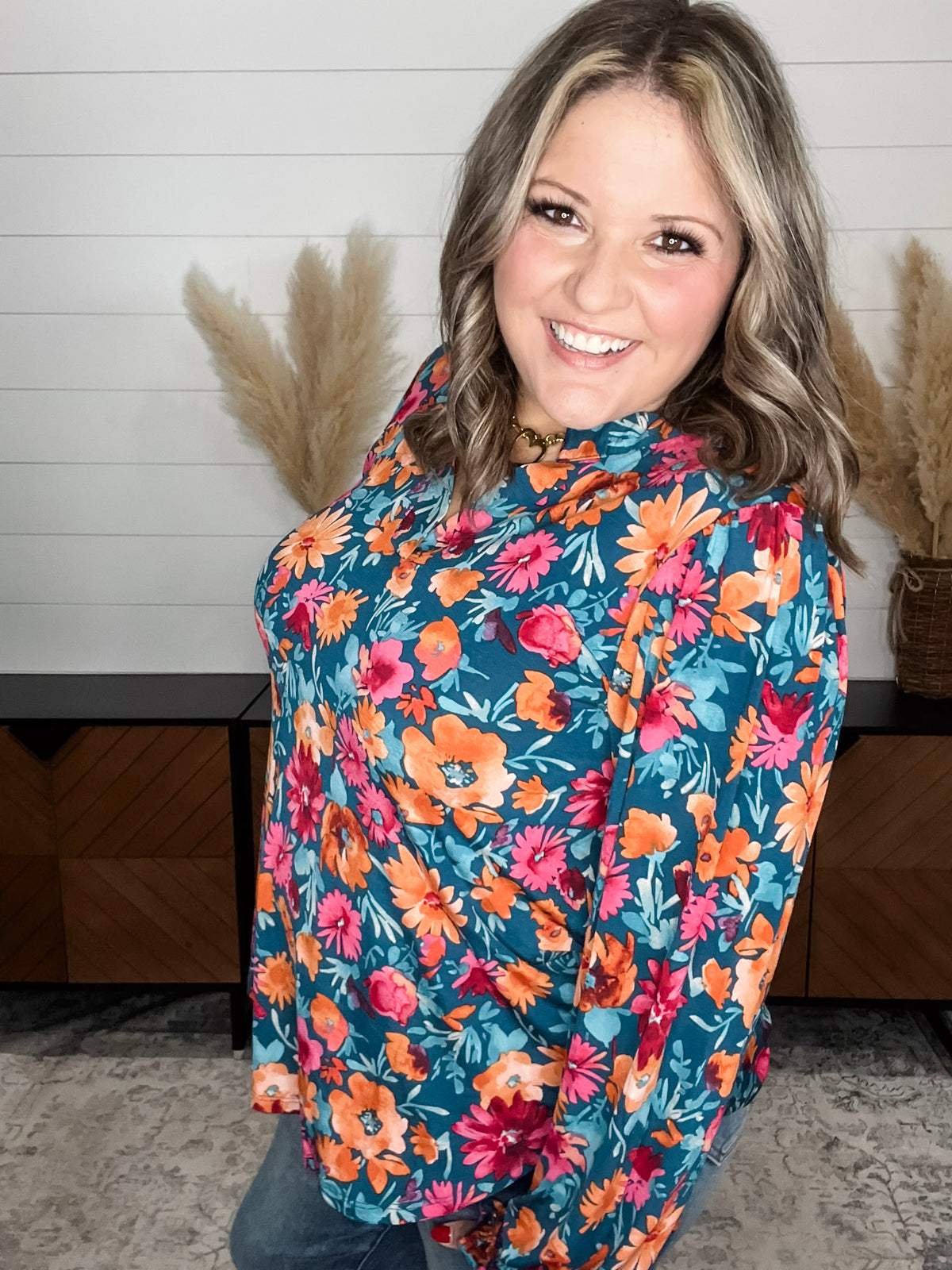 Dear Scarlett "Bates" Lizzy Smocked Wrist Long Sleeve Split Neck