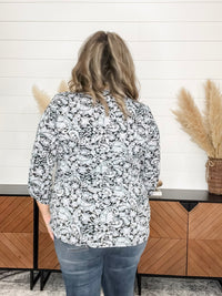 Dear Scarlett "Split Second" 3/4 Sleeve Button Front Lizzy Luxe