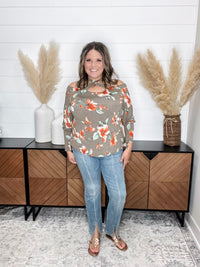 Judy Blue "Boho Sass" Front Slit Straight Leg Jeans