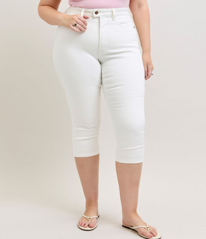 Judy Blue "Gracie" White Capris