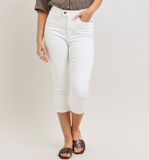 Judy Blue "Gracie" White Capris