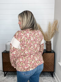 "Sparse" Floral Thermal Knit Top