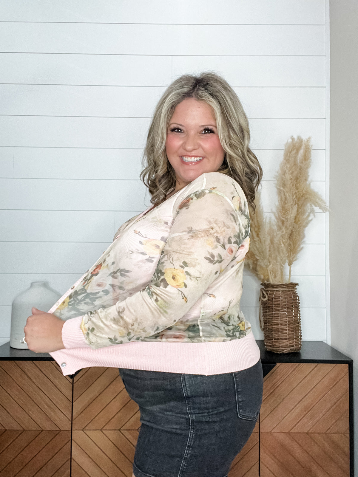 "The Way Home" Mesh Floral Cardigan