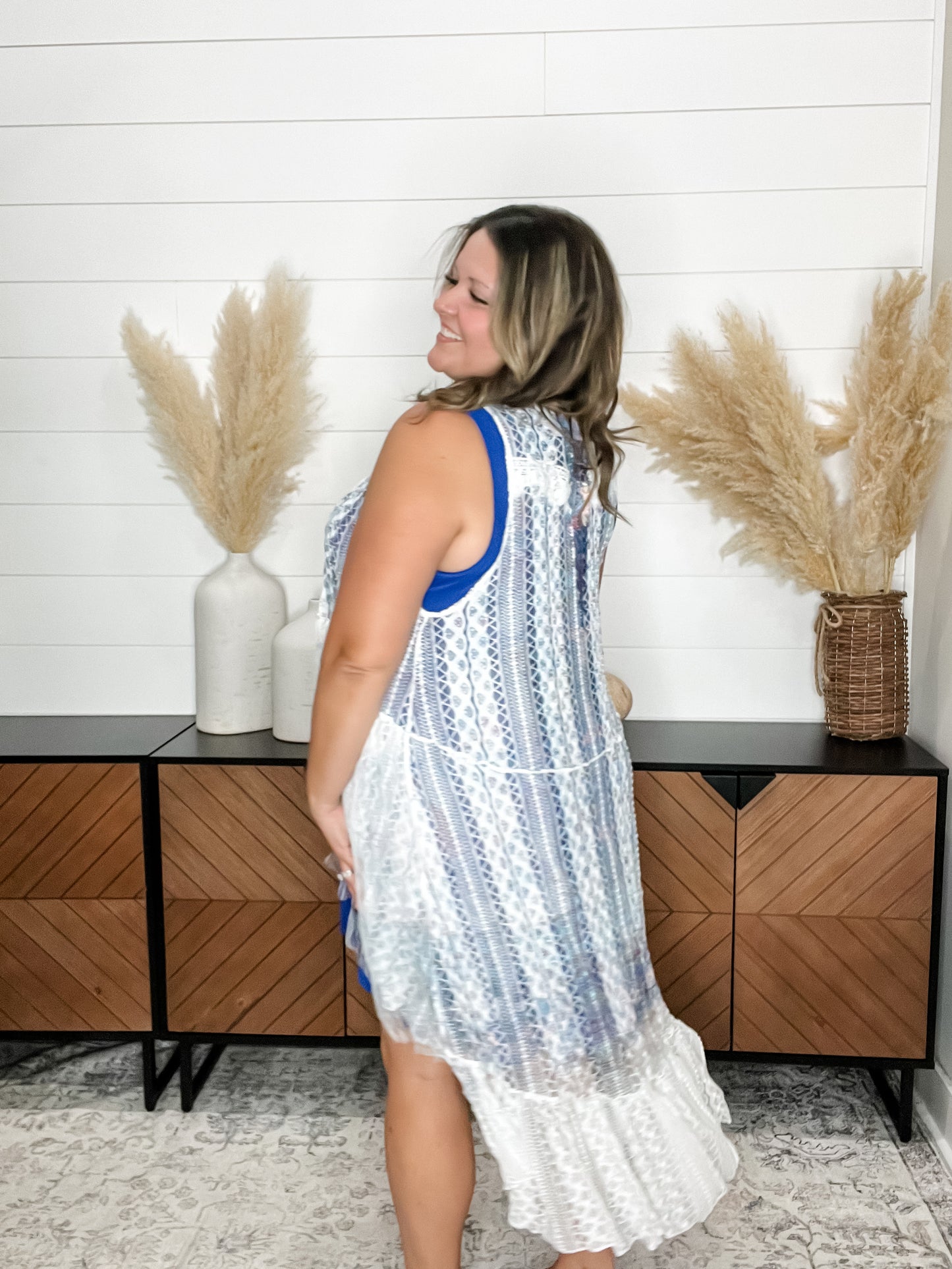 "Destin" Hi-Low Lace Vest