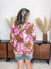 Dear Scarlett "Thursday" Lizzy 3/4 Sleeve Split Neck