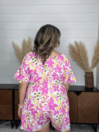 "Jump Around" 3/4 Off the Shoulder Romper
