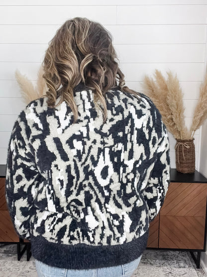"Alfie" Camo Long Sleeve Sweater