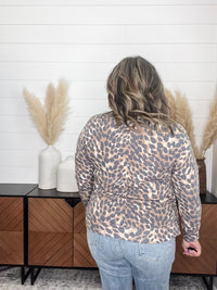 Dear Scarlett "Down With It" Animal Print Long Sleeve Weekender Style