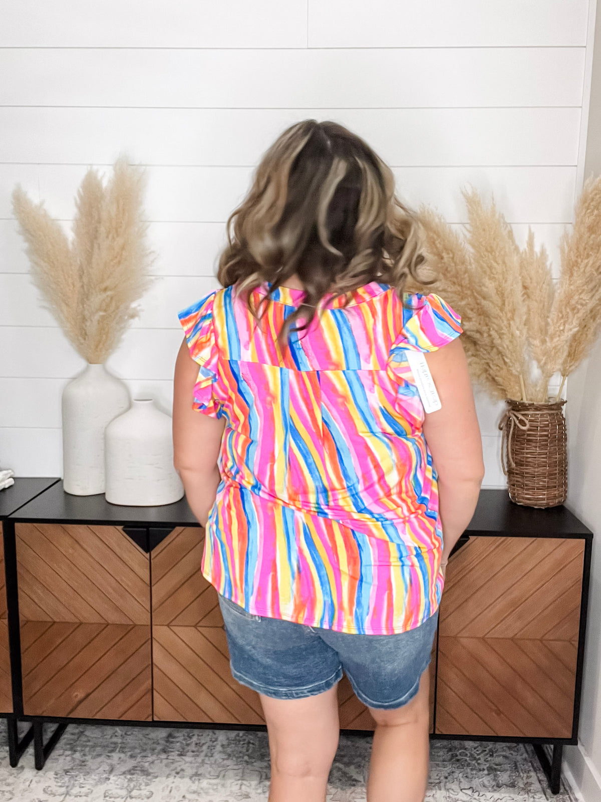 Dear Scarlett "Discover" Flutter Sleeve Split Neck