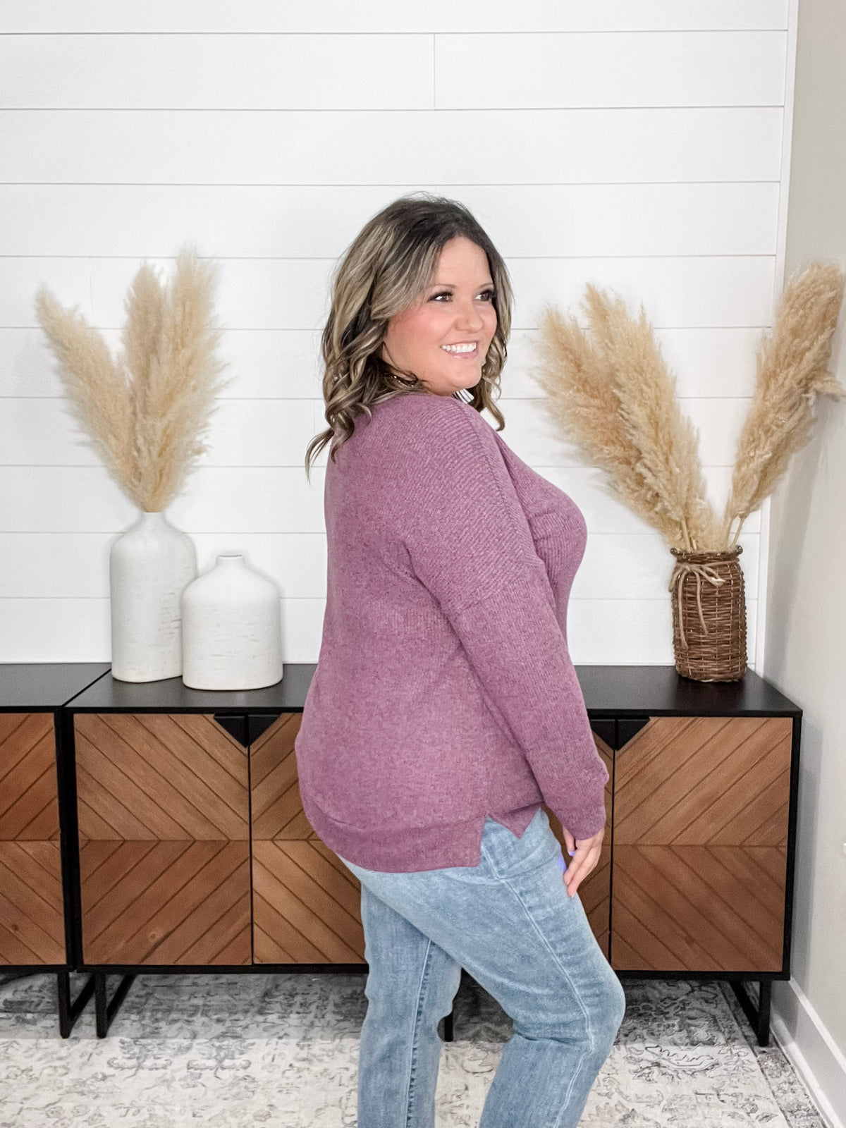 Dear Scarlett "Got It" Long Sleeve Weekender (Mauve)