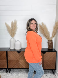 "Jack O Lantern" Long Sleeve Ribbed Top