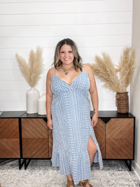 "Small Town" Embroidered Maxi Slip Dress