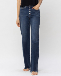 Judy Blue "The Finale" Buttonfly Wide Leg Jeans