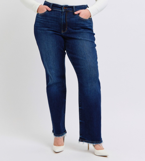 Judy Blue "Casual Friday" Dark Wash Straight Leg Jeans