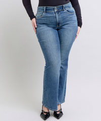 Judy Blue "Twice The Fun" Double Button Pocket Detail Flare Jeans