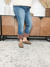 Judy Blue "Find The Buffalo" Cuff Straight Leg Jeans
