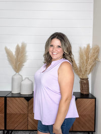 Dear Scarlett "Ok Maybe This" Sleeveless Split Neck (Lilac)