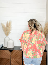 "Channing" Off the Shoulder Peasant Style with Faux Buttons