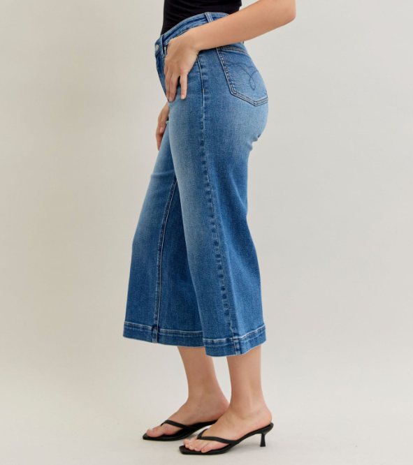 Judy Blue "Perfect Day" Wide Leg Crop