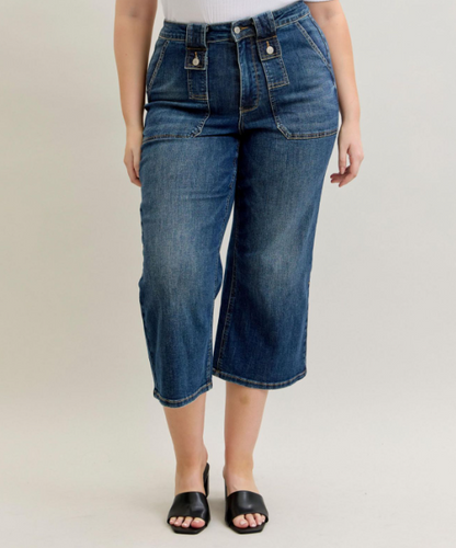 Judy Blue “Celia” Wide Leg Crops