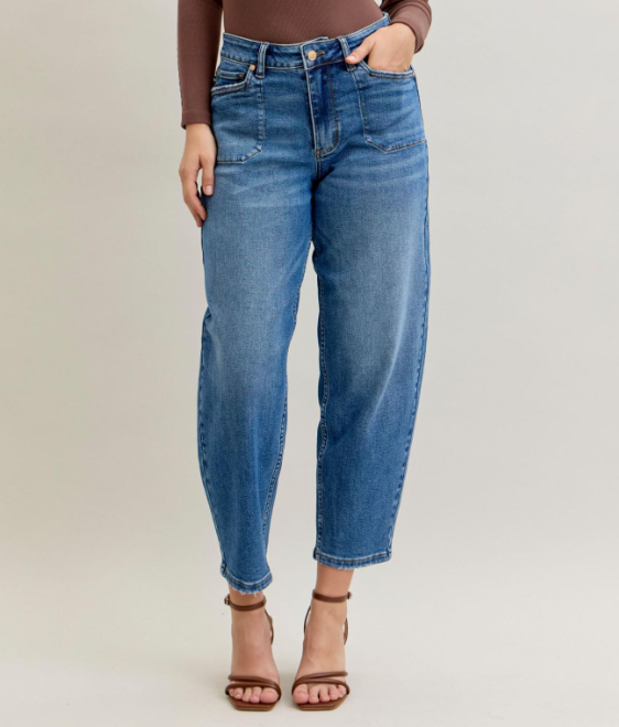 Judy Blue "Rhett" Barrel Jeans