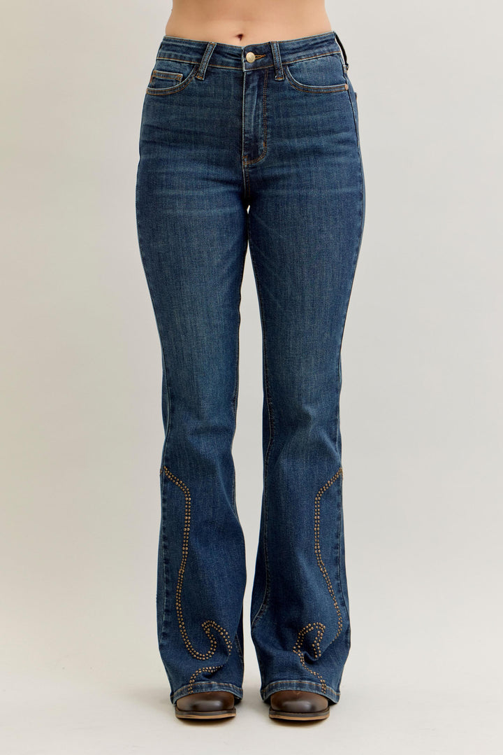 Judy Blue Stud Detail Flare