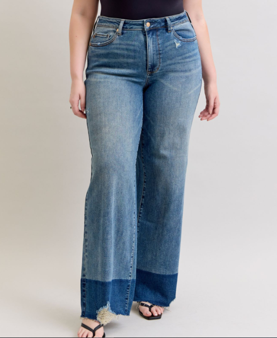 Judy Blue "Speak Up" Release Hem Column Jeans