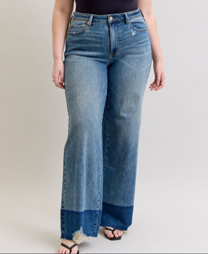 Judy Blue "Speak Up" Release Hem Column Jeans