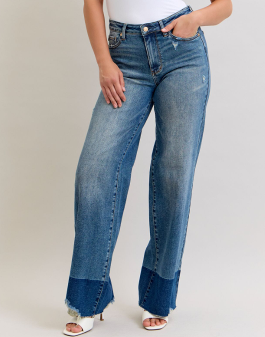 Judy Blue "Speak Up" Release Hem Column Jeans