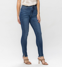 Judy Blue "Boom Chicka" Tummy Control Side Slit skinny jeans