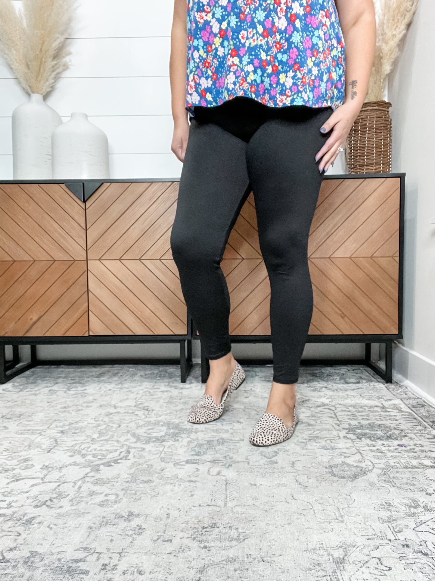 High Rise Tummy Control Black Leggings
