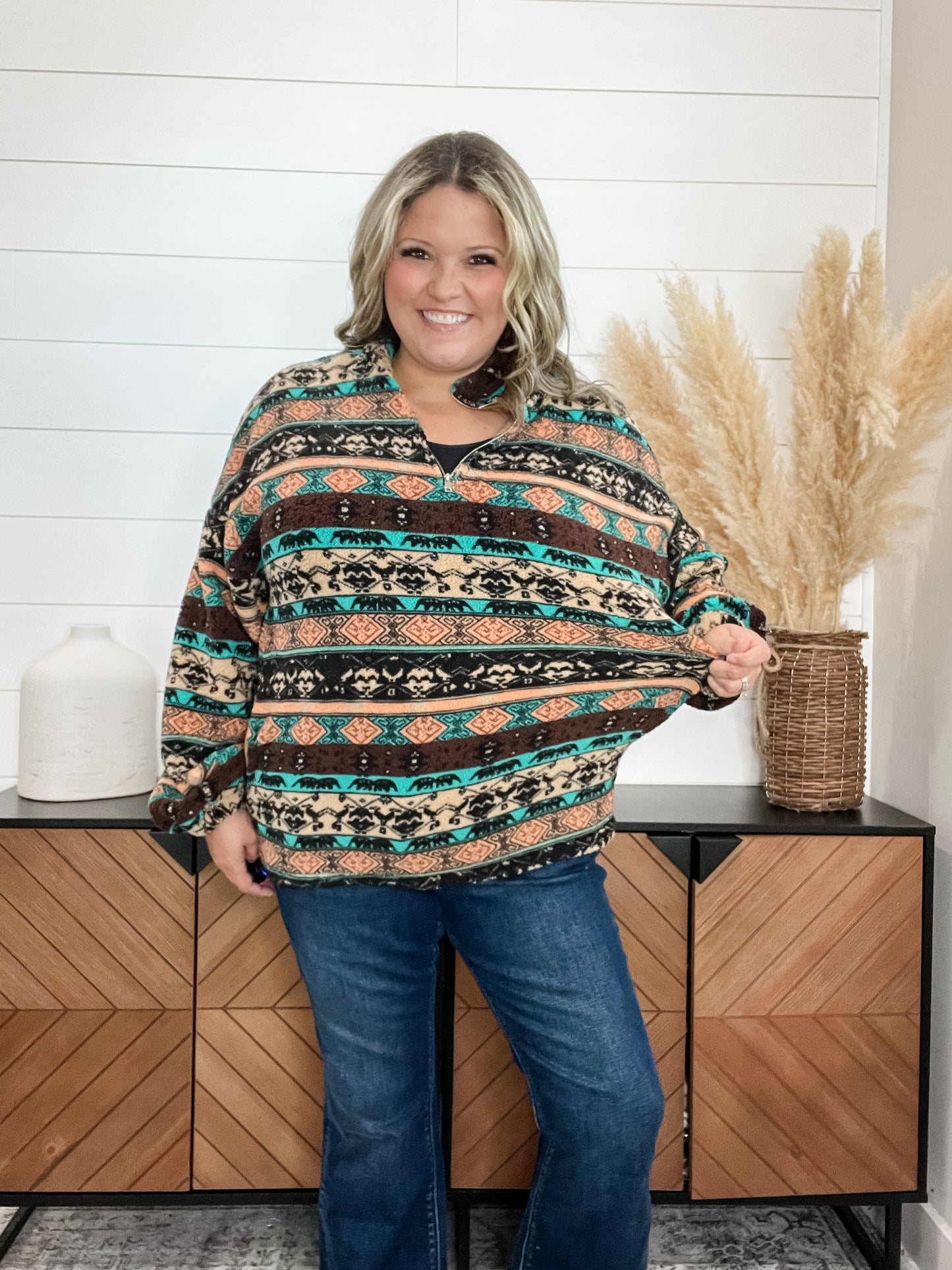 Aztec & Elephant Sherpa Quarter Zip