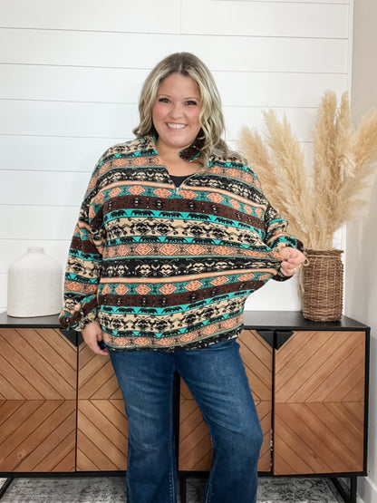 Aztec & Elephant Sherpa Quarter Zip