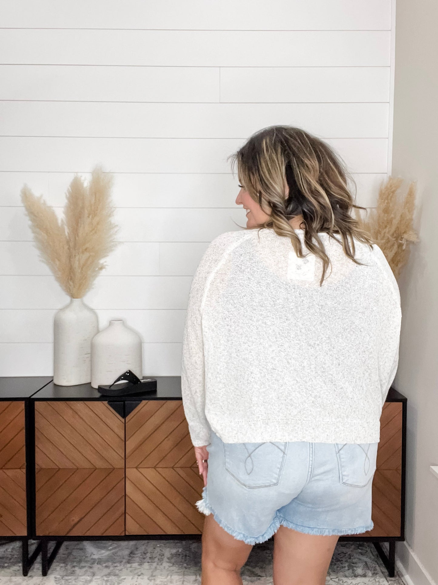 "Bounty" Long Sleeve Cropped Sweater