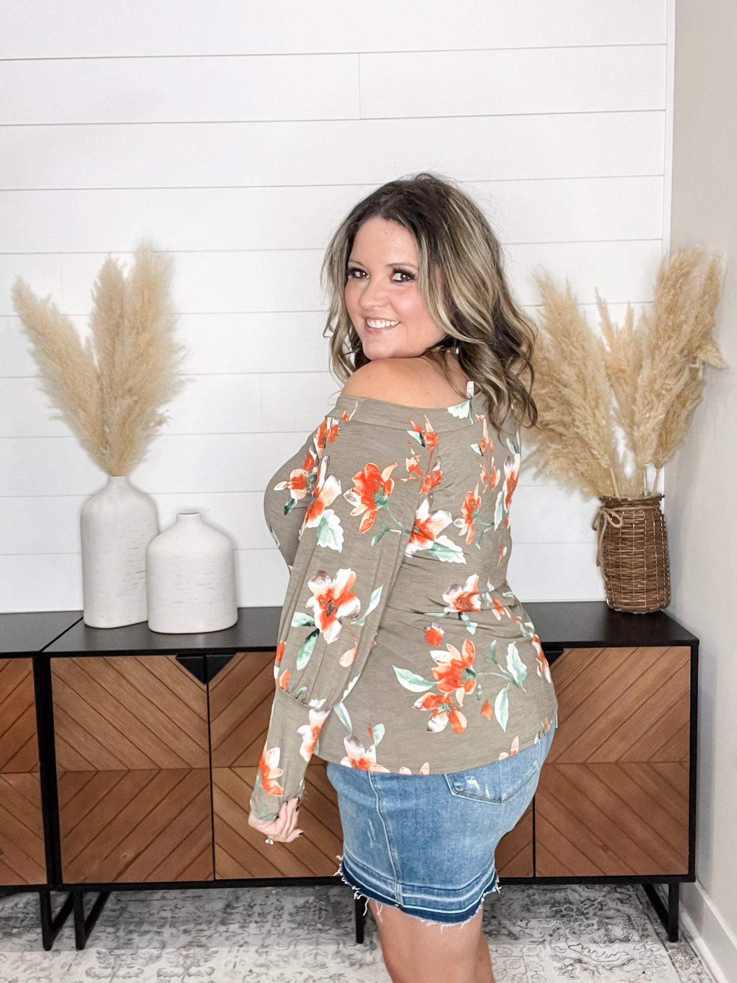 "Down For That" Off The Shoulder Criss Cross Neck