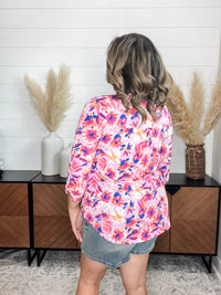Dear Scarlett "Season" 3/4 Sleeve Split Neck Tops