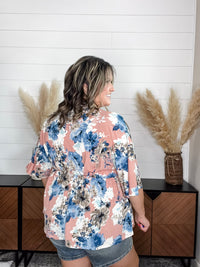 Dear Scarlett Jinx V Neck 3/4 Bell Sleeve