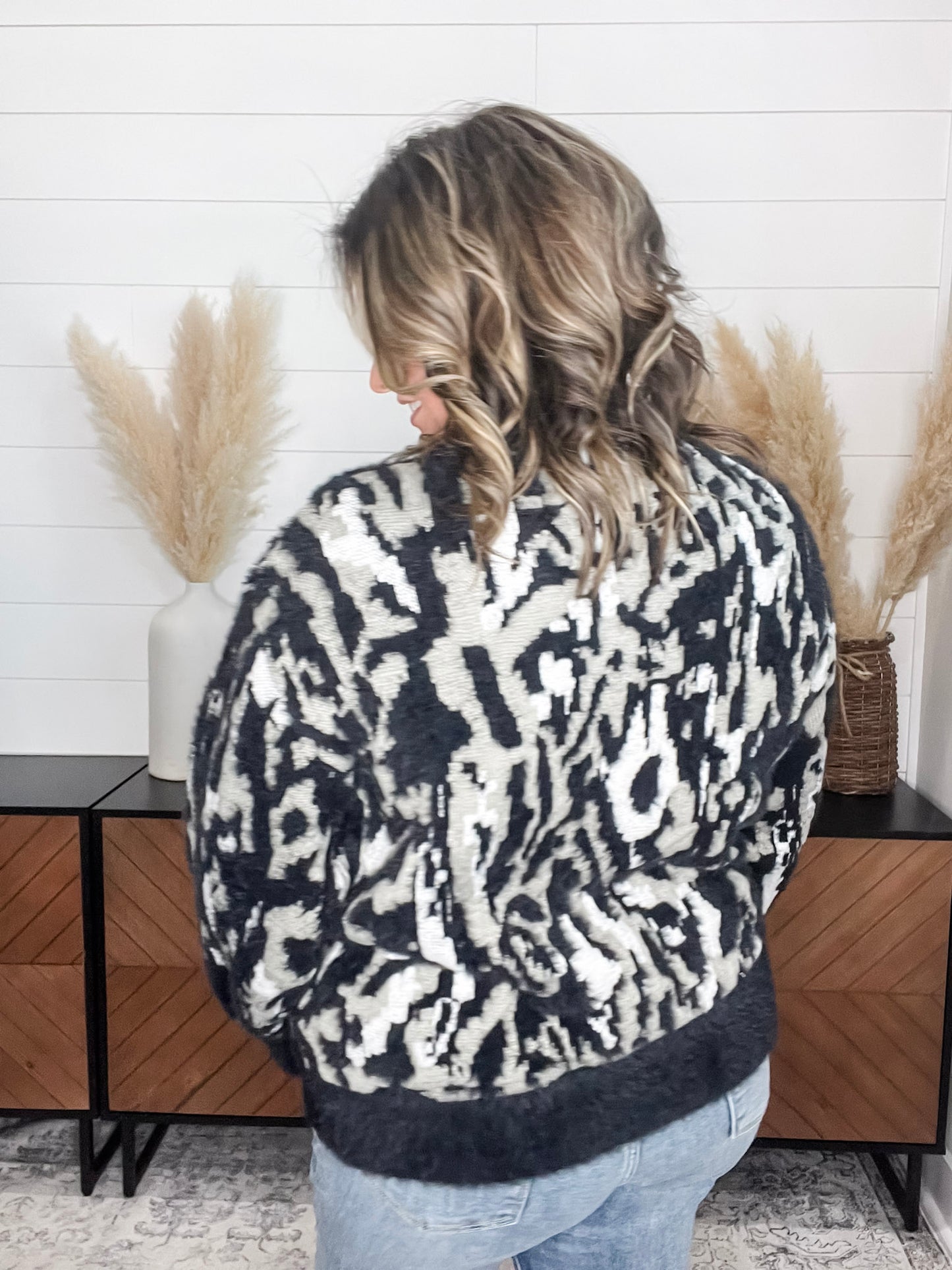 "Alfie" Camo Long Sleeve Sweater