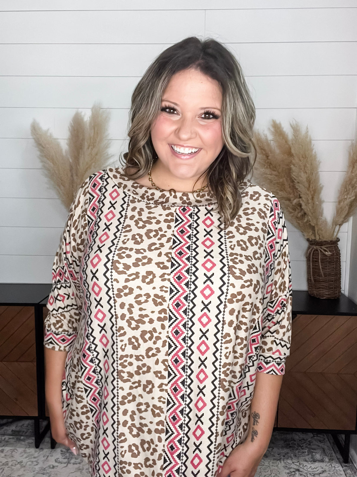 Dear Scarlett "Back At It" Short Sleeve Dolman with Cuff and Collar