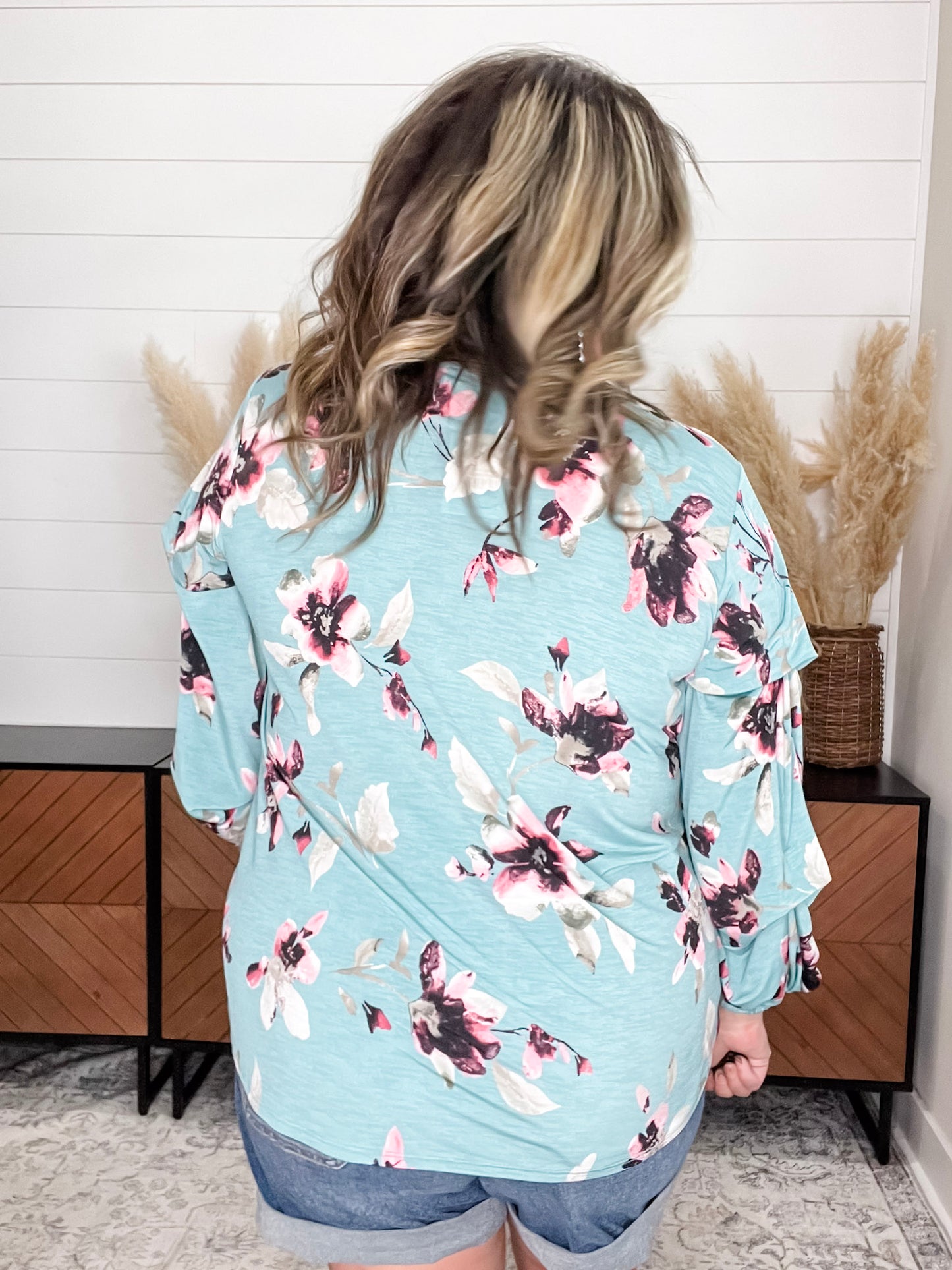 "Brooks" Floral Scrunch Sleeve